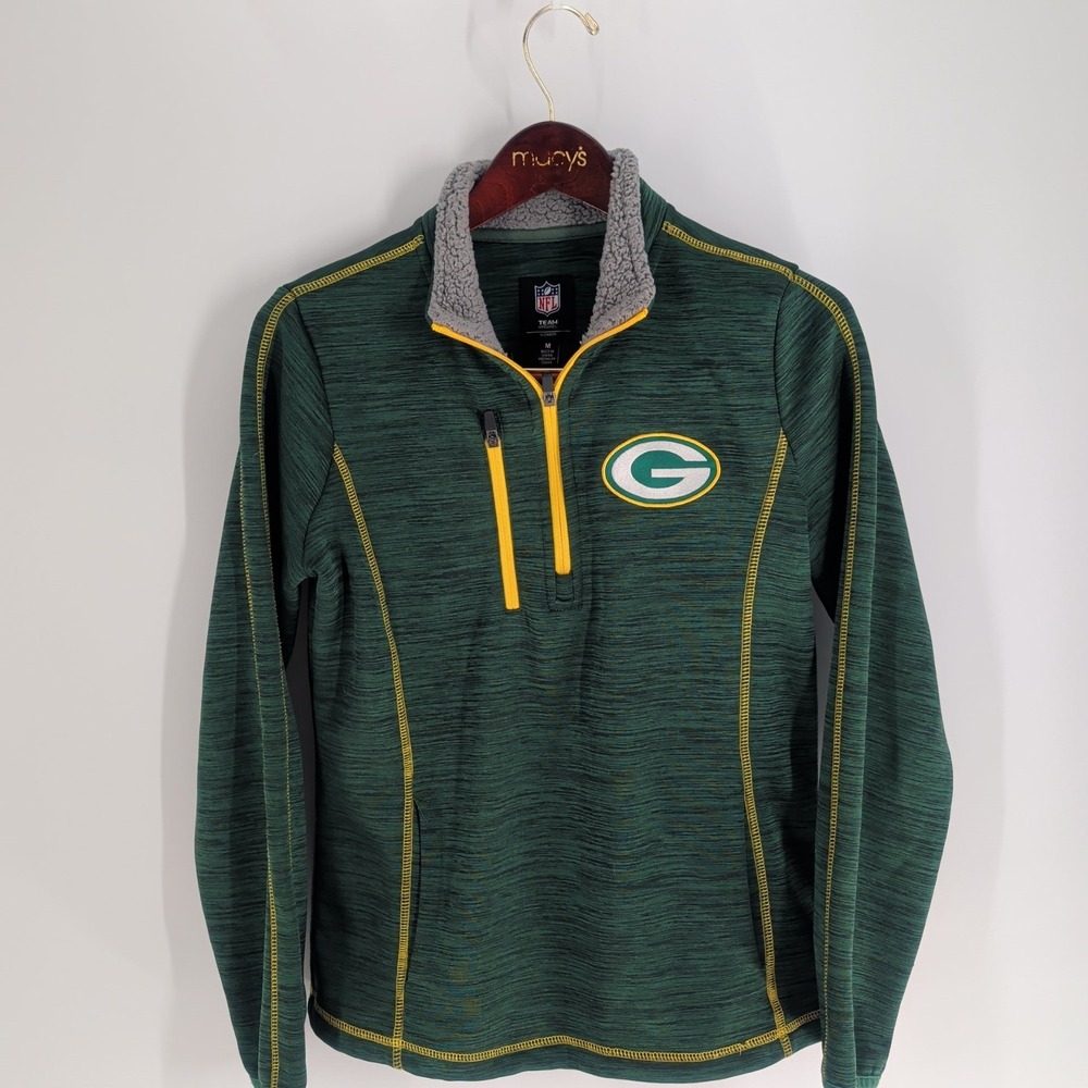 Green Bay Packers Football NFL Team Apparel Pullover Sweatshirt Green‎ Size M